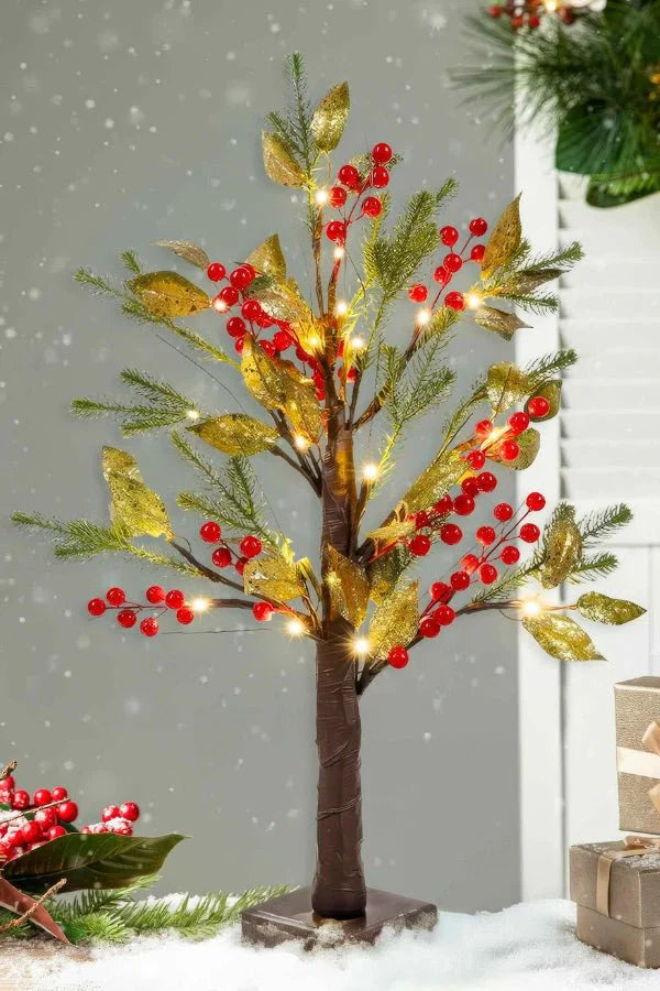 Kersttafelverlichting - Kunstmatige Kerstbloem LED Decoratie-Boetiek Moda