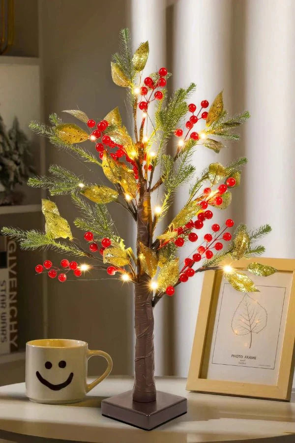 Kersttafelverlichting - Kunstmatige Kerstbloem LED Decoratie-Boetiek Moda