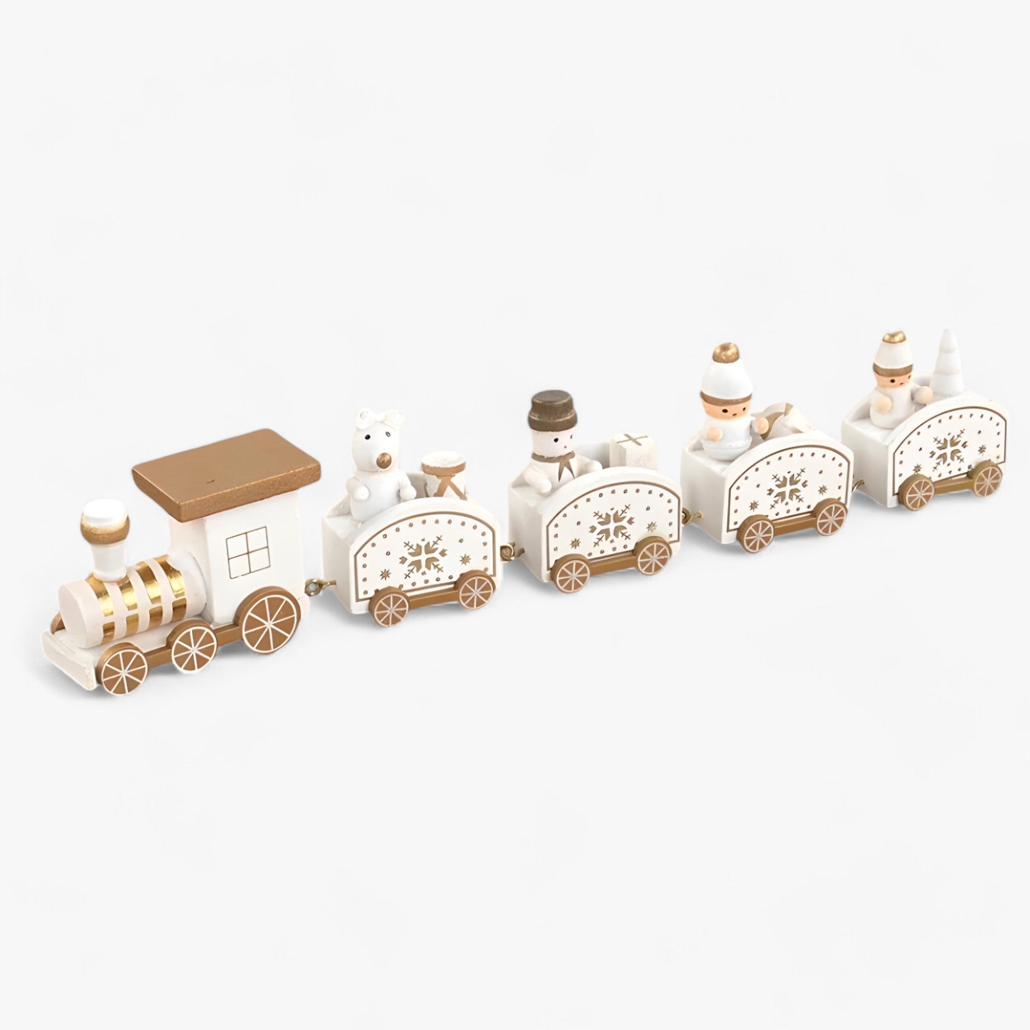 Kersttreinversiering | Houten | Klein | Treinkerstversieringen | Kerstversiering-Boetiek Moda