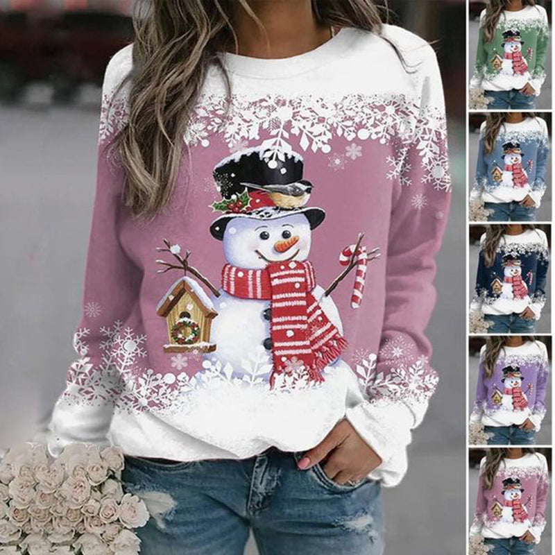 Kersttrui voor dames - Los model - Ronde hals - Kersttrui - Dames Kerst Sweatshirts-Boetiek Moda