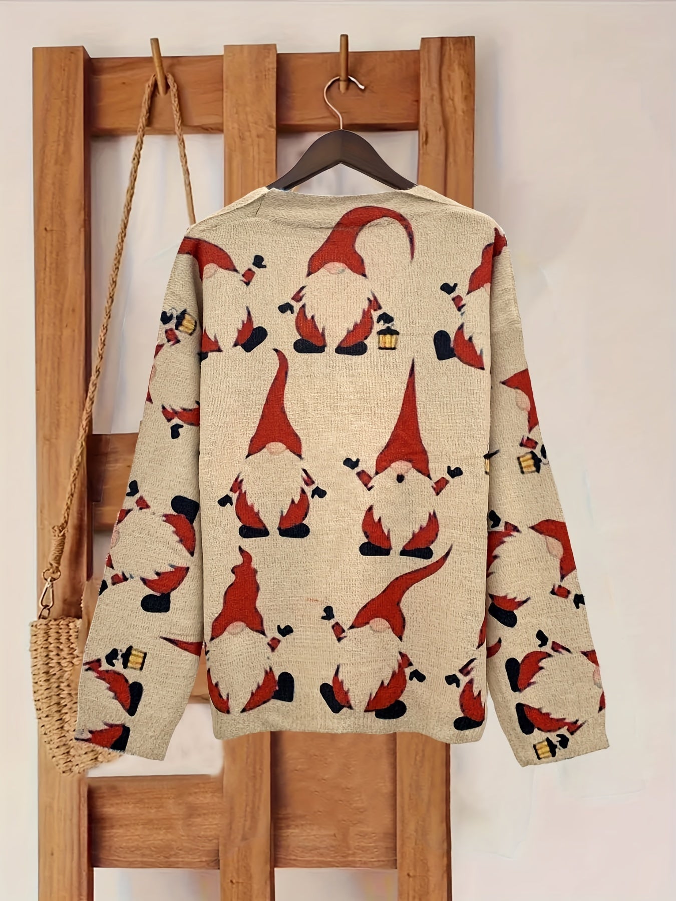 Kerstvest | Kerstmanprint | Kerstmis | Wintervest | Damesbreigoed-Boetiek Moda