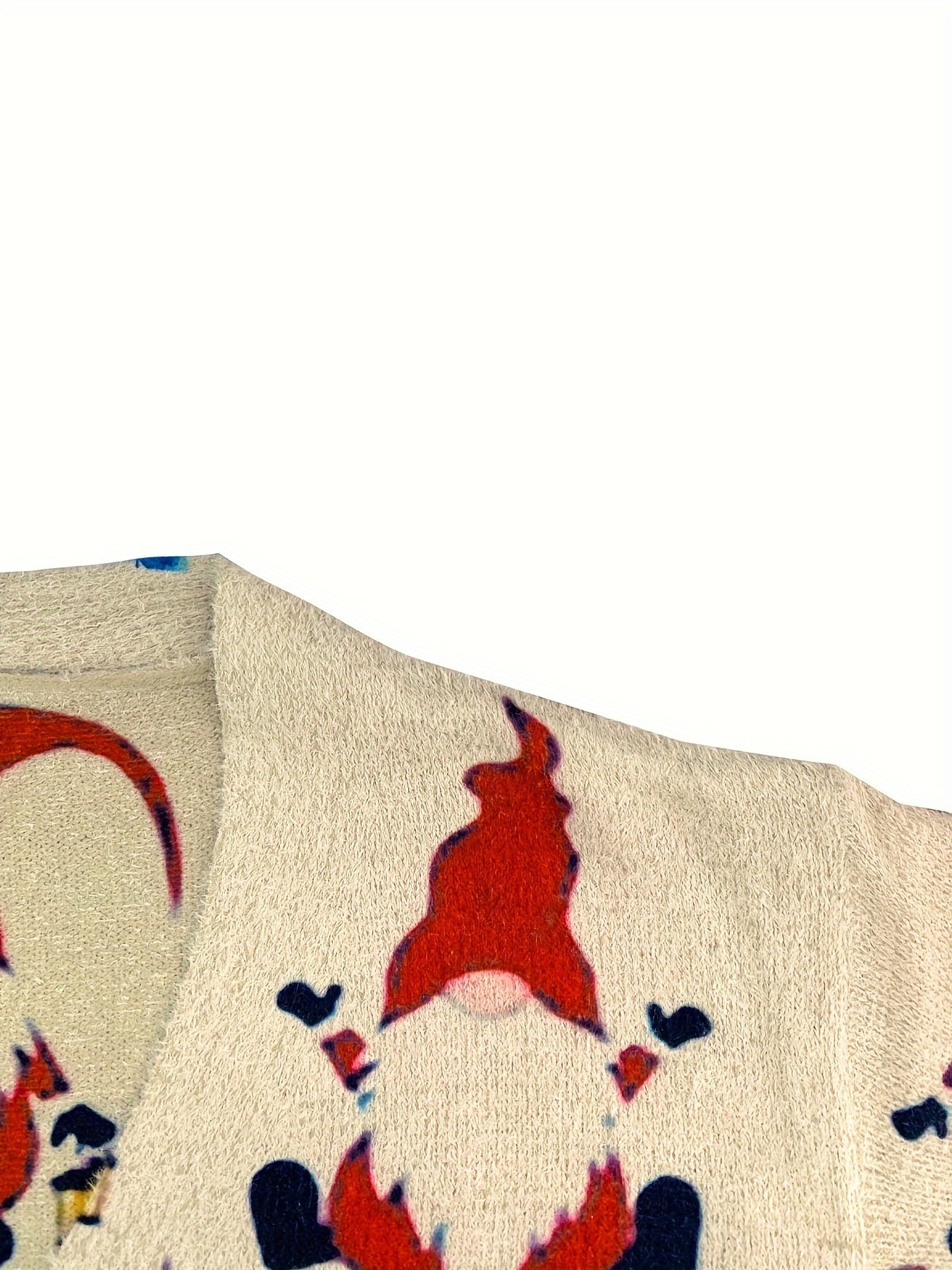 Kerstvest | Kerstmanprint | Kerstmis | Wintervest | Damesbreigoed-Boetiek Moda