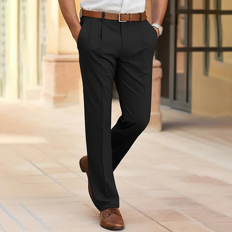 Kledingbroeken | Smart casual | Rechte pijpen | Zakelijke broeken | Herenbroeken-Boetiek Moda