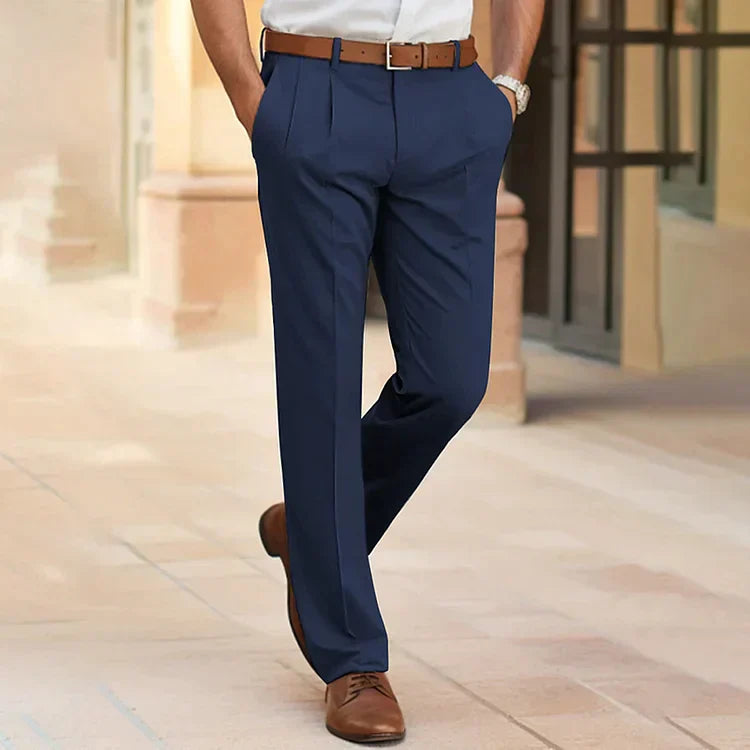 Kledingbroeken | Smart casual | Rechte pijpen | Zakelijke broeken | Herenbroeken-Boetiek Moda