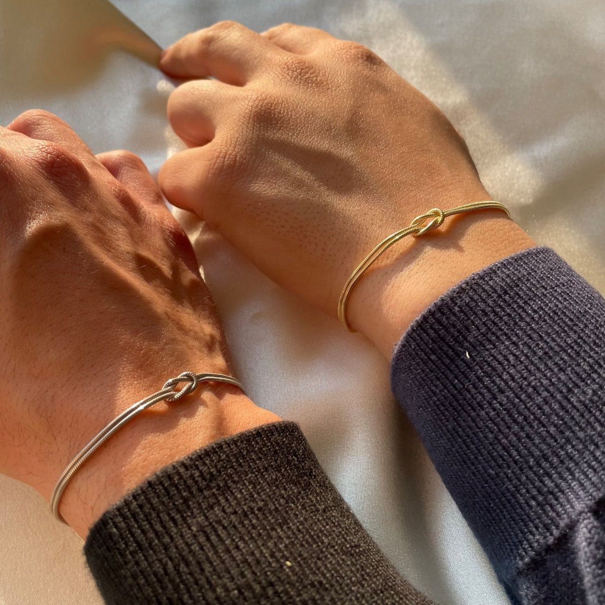 Knooparmband - Goud - Zilver - Minimalistische armband - Armbanden voor vrouwen-Boetiek Moda