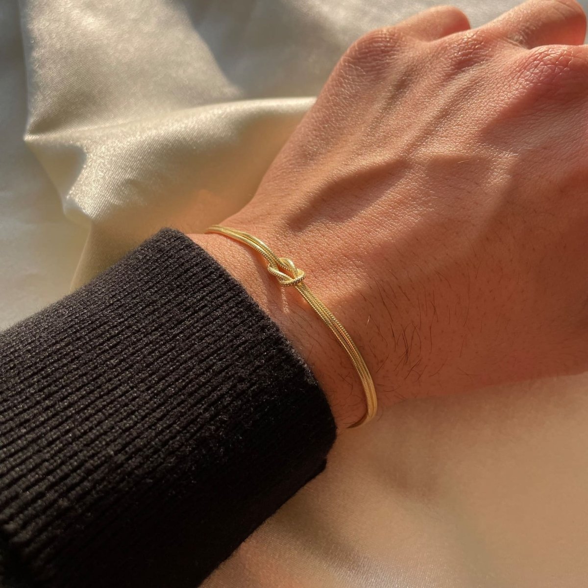 Knooparmband - Goud - Zilver - Minimalistische armband - Armbanden voor vrouwen-Boetiek Moda