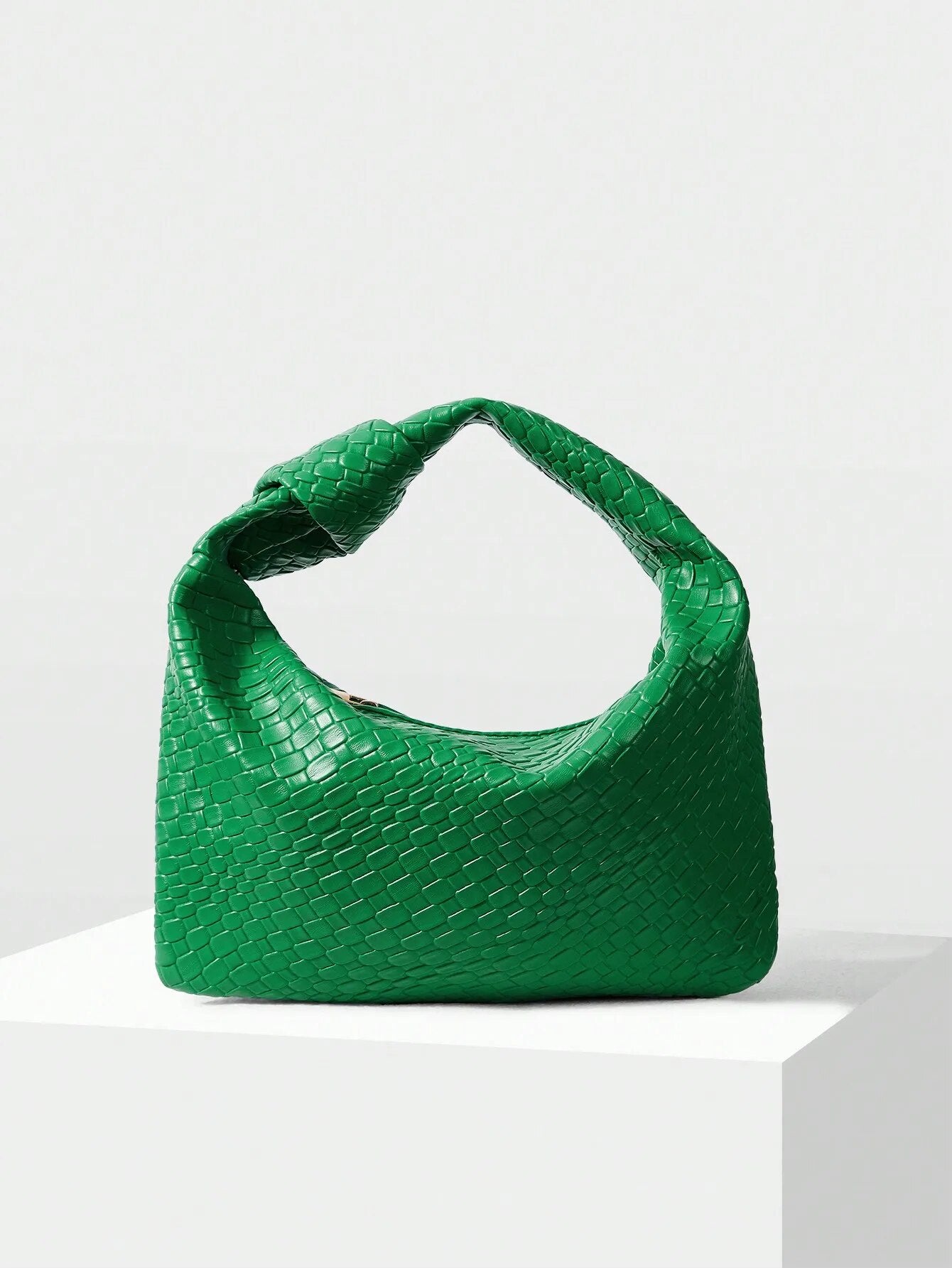 Knooptas - Kleine handtas van imitatieleganleer met rits voor dames-Boetiek Moda