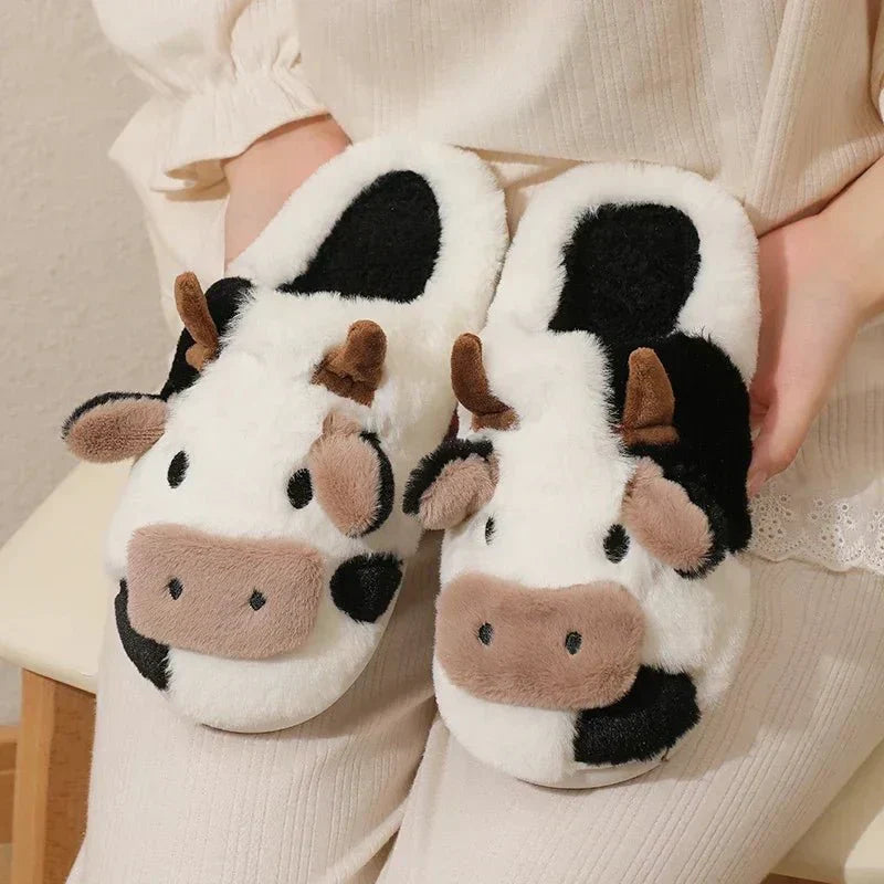 Koeienpantoffels - Warm - Binnen - Dierenpantoffels - Huisslippers-Boetiek Moda