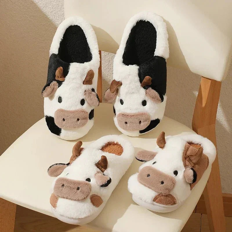 Koeienpantoffels - Warm - Binnen - Dierenpantoffels - Huisslippers-Boetiek Moda