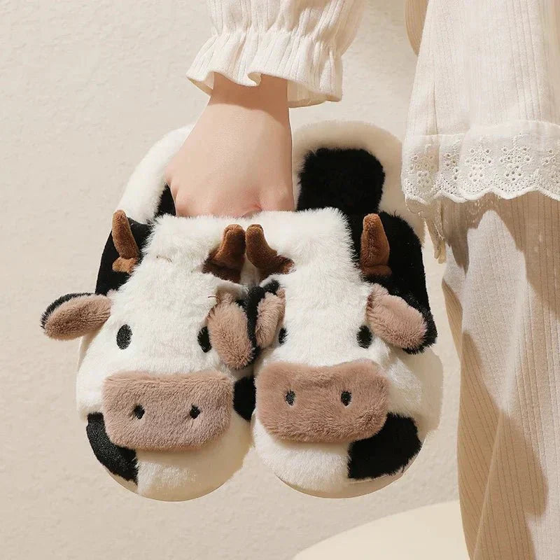 Koeienpantoffels - Warm - Binnen - Dierenpantoffels - Huisslippers-Boetiek Moda