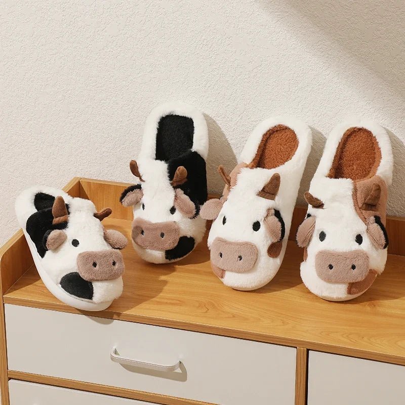 Koeienpantoffels - Warm - Binnen - Dierenpantoffels - Huisslippers-Boetiek Moda