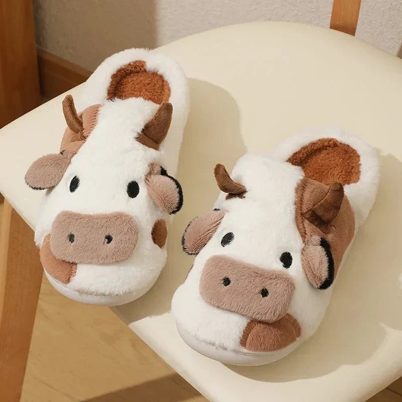 Koeienpantoffels - Warm - Binnen - Dierenpantoffels - Huisslippers-Boetiek Moda