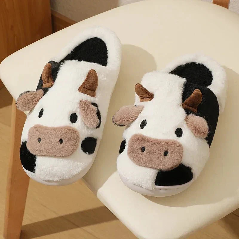 Koeienpantoffels - Warm - Binnen - Dierenpantoffels - Huisslippers-Boetiek Moda