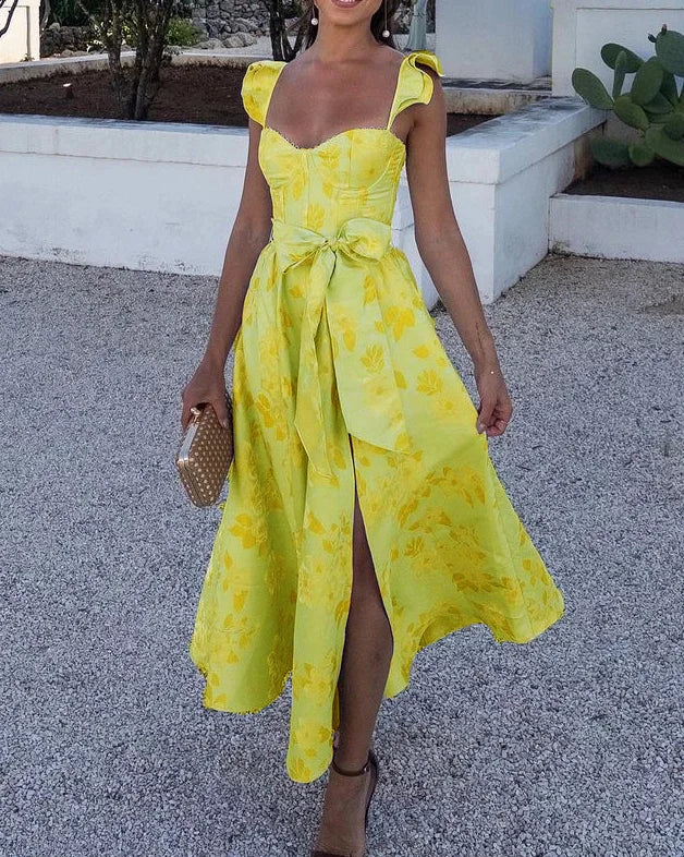 Korsetjurk | Elegant | Vlindermouw | Midi-jurk | Zomerjurk-Boetiek Moda