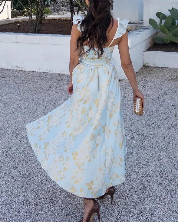 Korsetjurk | Elegant | Vlindermouw | Midi-jurk | Zomerjurk-Boetiek Moda