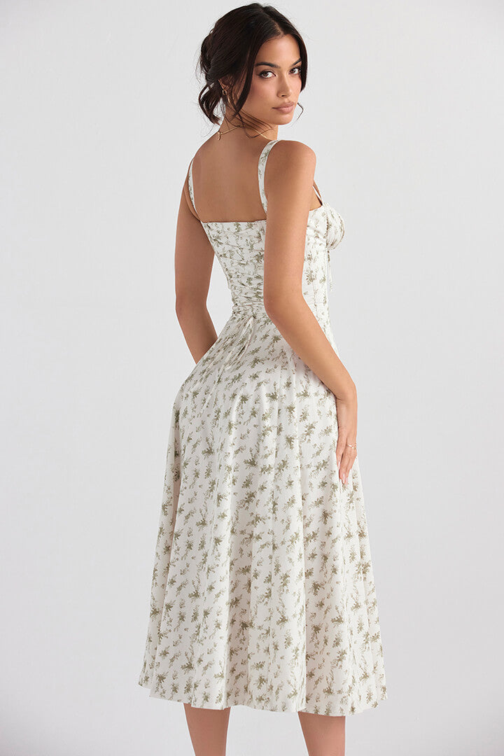 Korsetjurk - Mouwloos - Split - Midi-jurk - Zomerjurk-Boetiek Moda