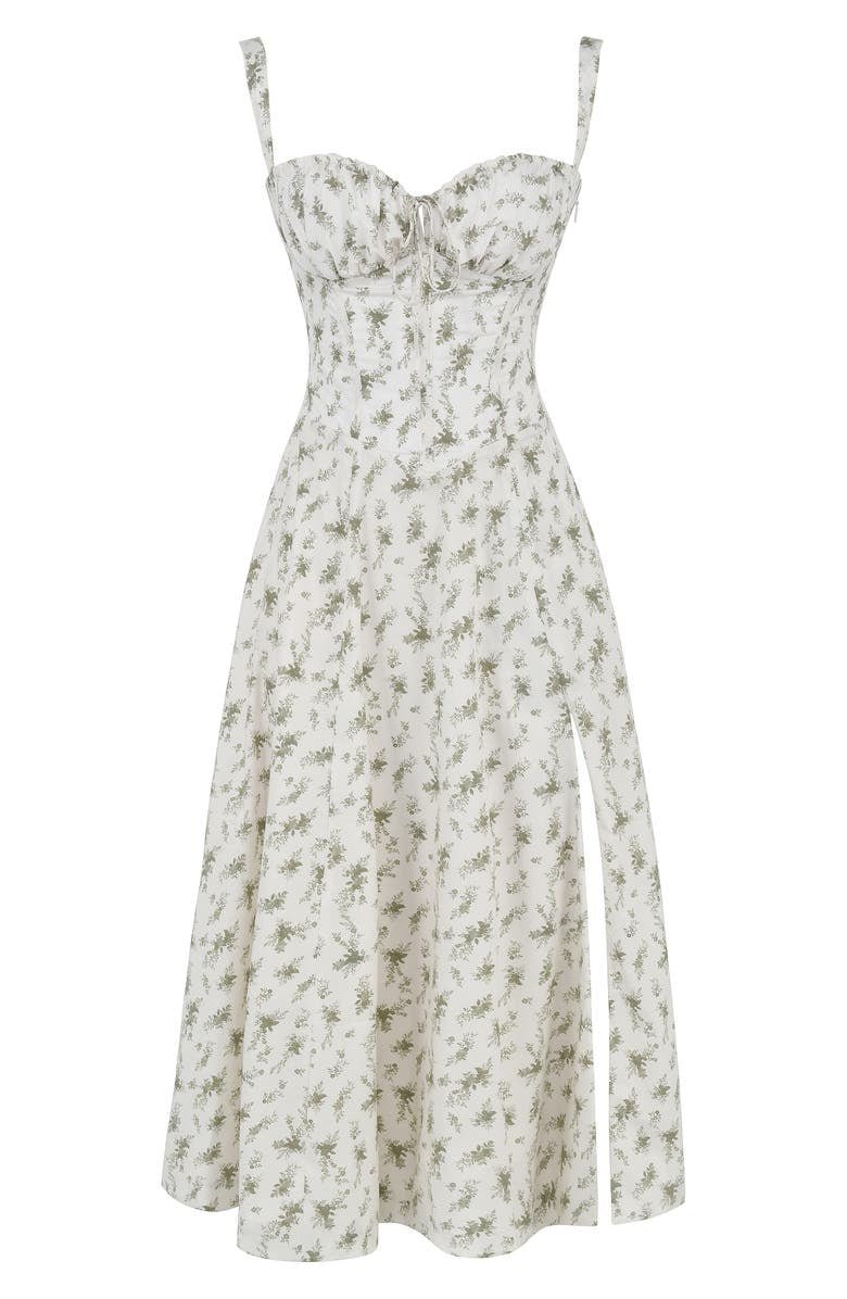 Korsetjurk - Mouwloze Midi Zomerjurk met Split voor dames-Boetiek Moda