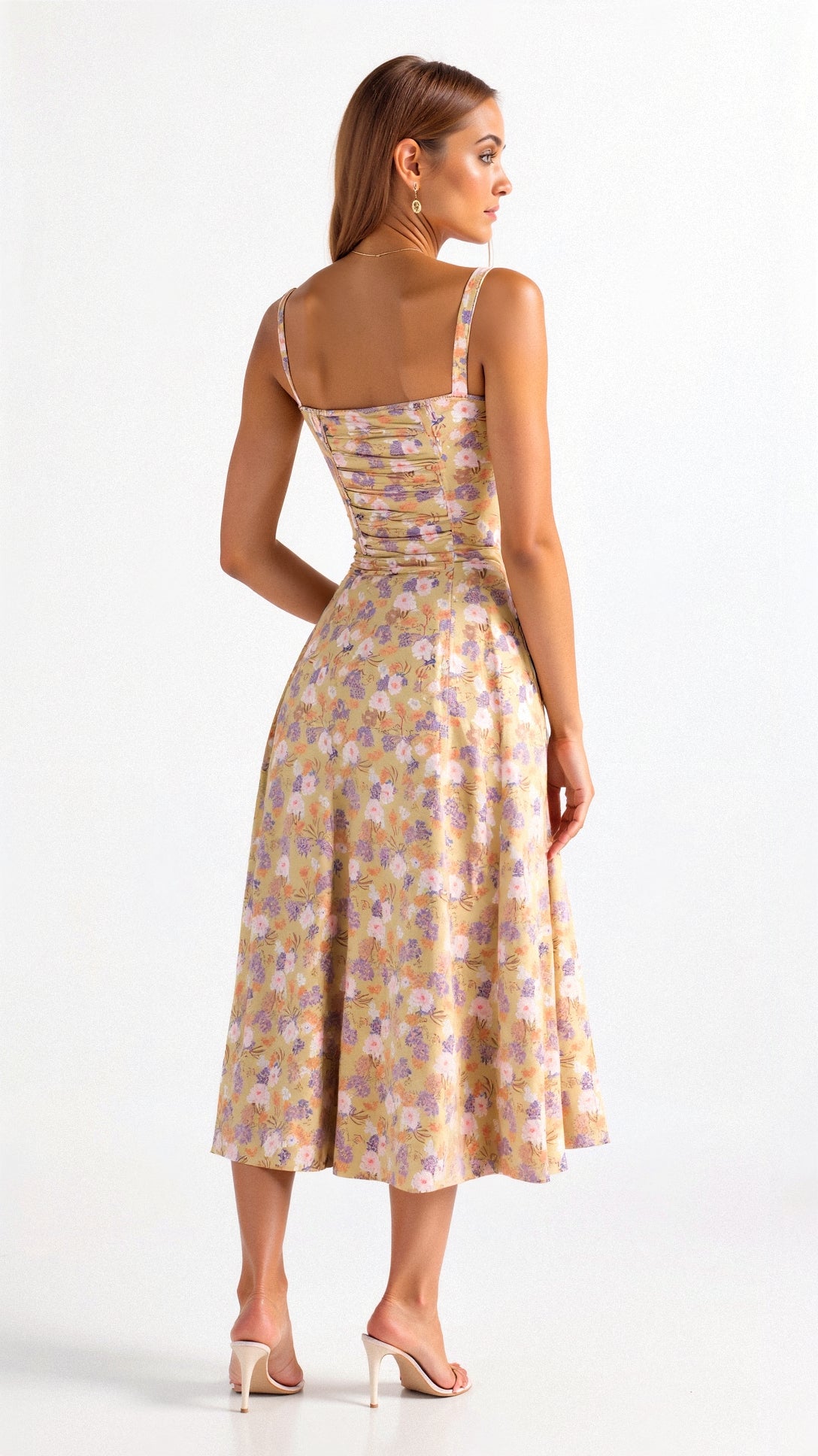 Korsetjurk - Mouwloze Midi Zomerjurk met Split voor dames-Boetiek Moda