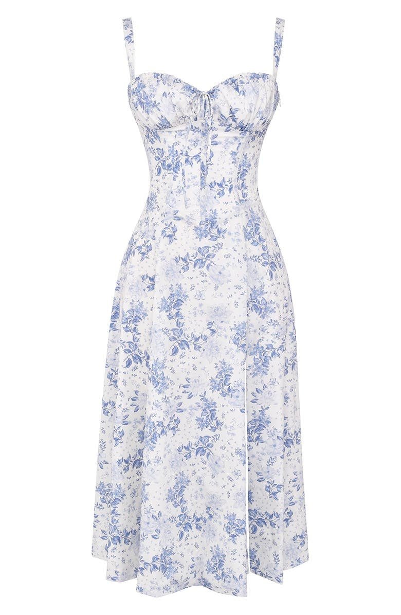 Korsetjurk - Mouwloze Midi Zomerjurk met Split voor dames-Boetiek Moda