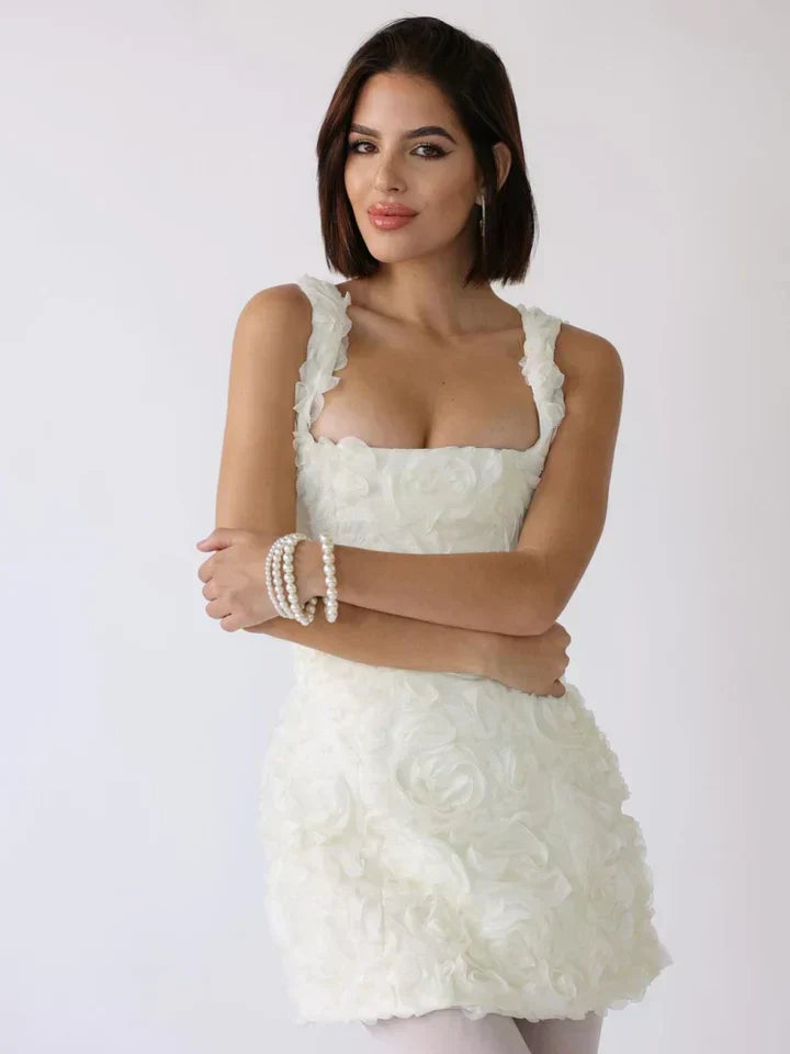 Korsetjurk - Mouwloze bloemenprint mini-cocktailjurk voor dames-Boetiek Moda