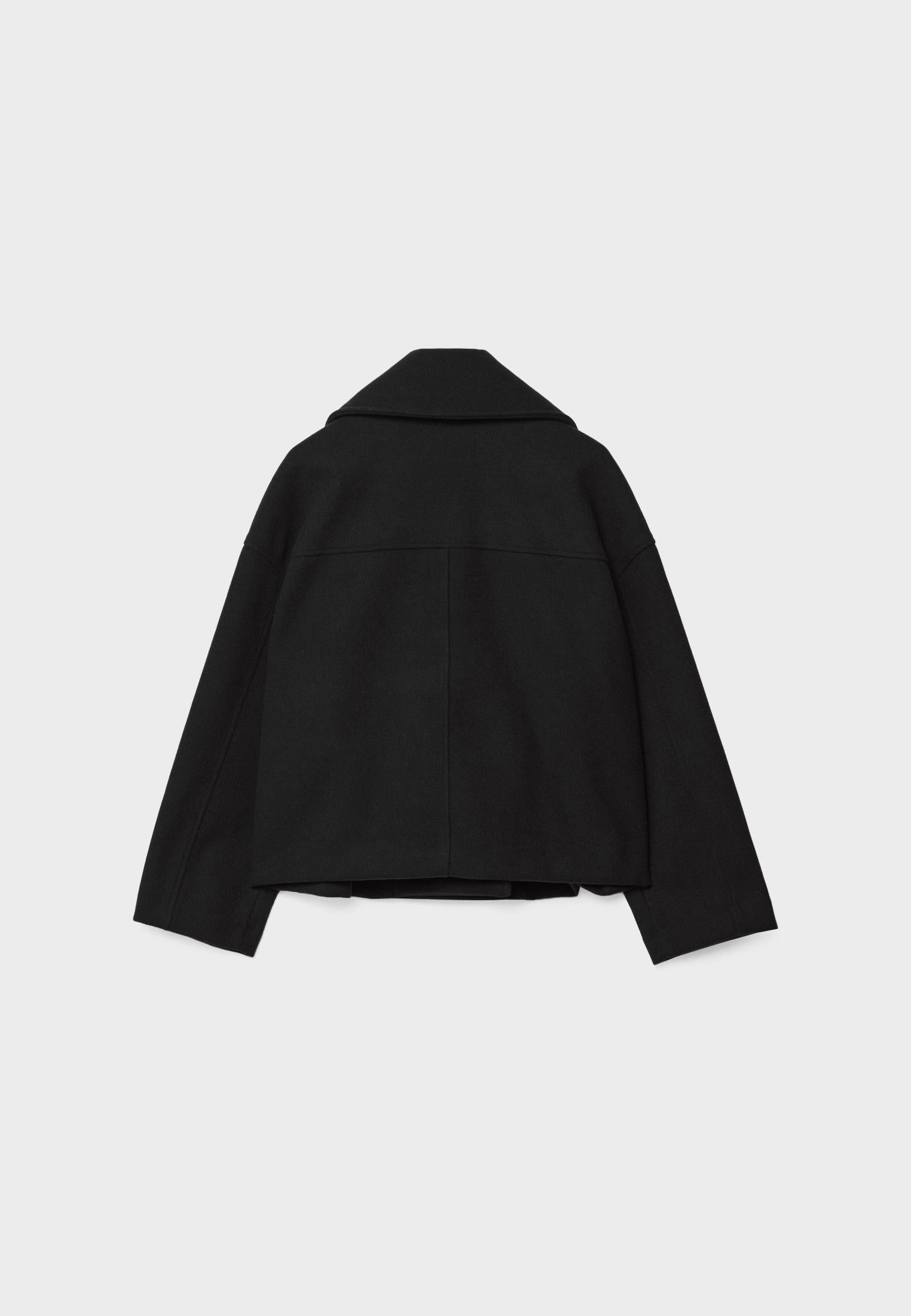 Korte trenchcoat - Dames loose fit korte trenchcoat met twee rijen knopen-Boetiek Moda
