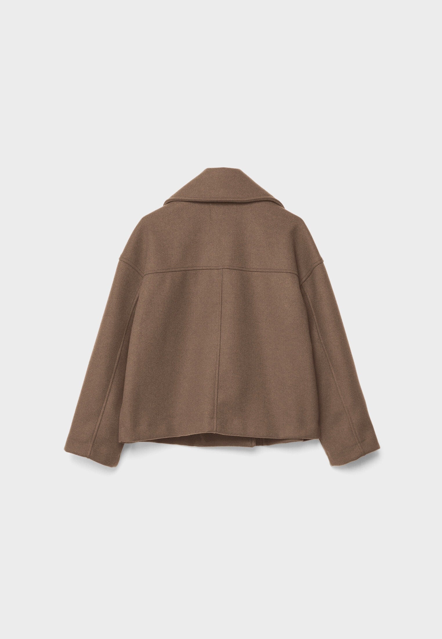 Korte trenchcoat - Dames loose fit korte trenchcoat met twee rijen knopen-Boetiek Moda