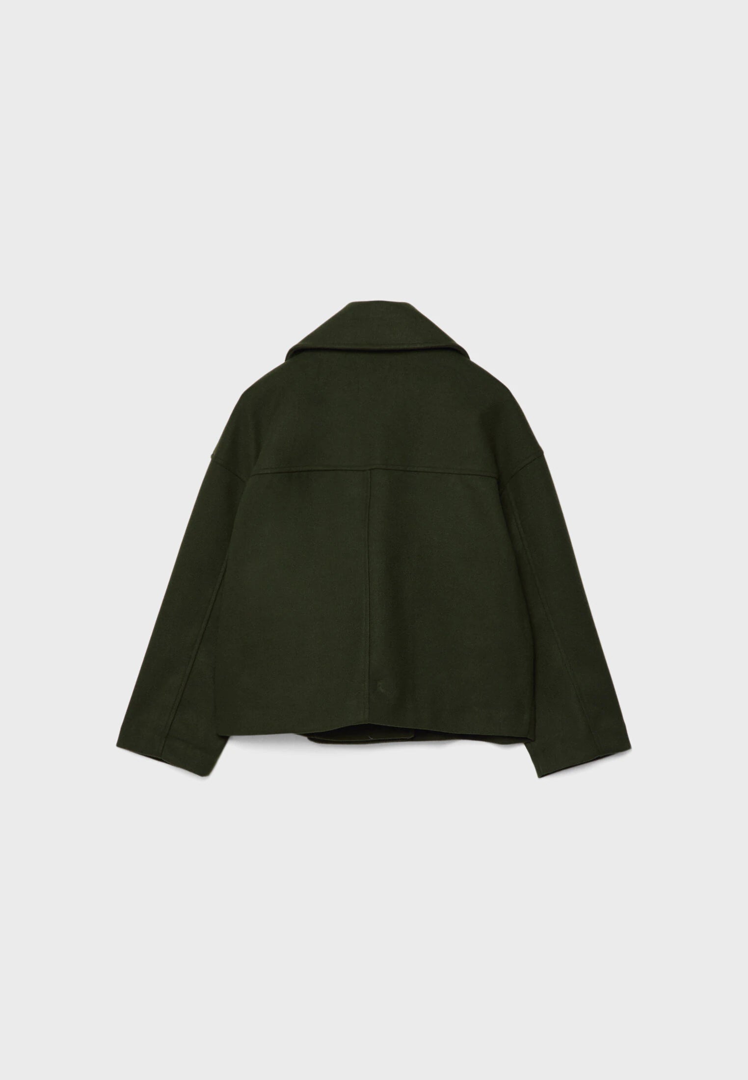 Korte wollen jas - Double Breasted - Oversized - Mantel van wolmix - Wollen damesjas-Boetiek Moda