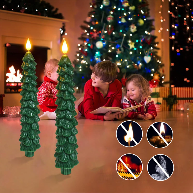 LED-kerstkaars - Groen - Kerstboom - Kaarsen met afstandsbediening - Kerstverlichting-Boetiek Moda