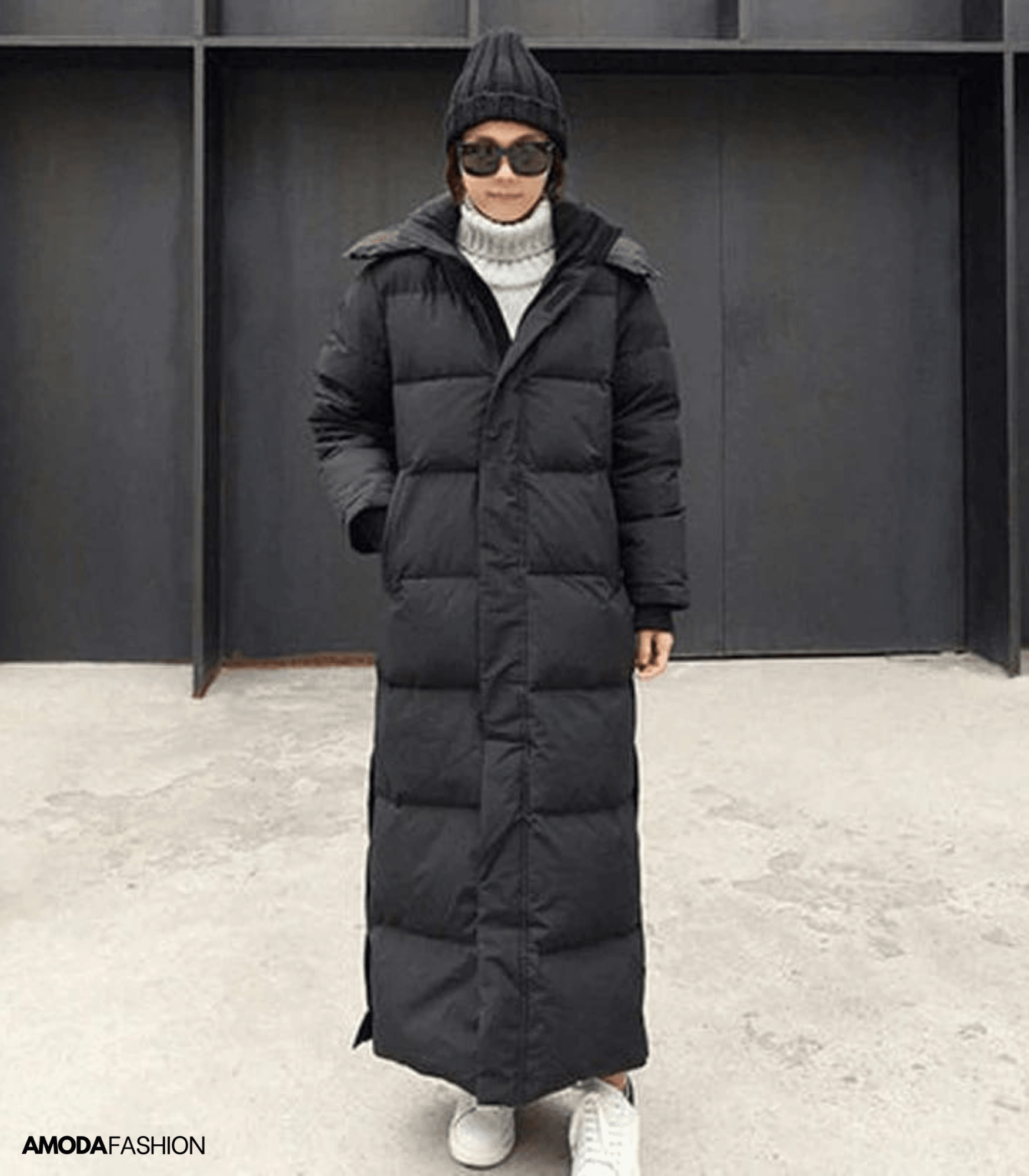 Lange Pufferjas - Capuchon - Oversized - Dames Lange Pufferjas - Dames Winterjas-Boetiek Moda
