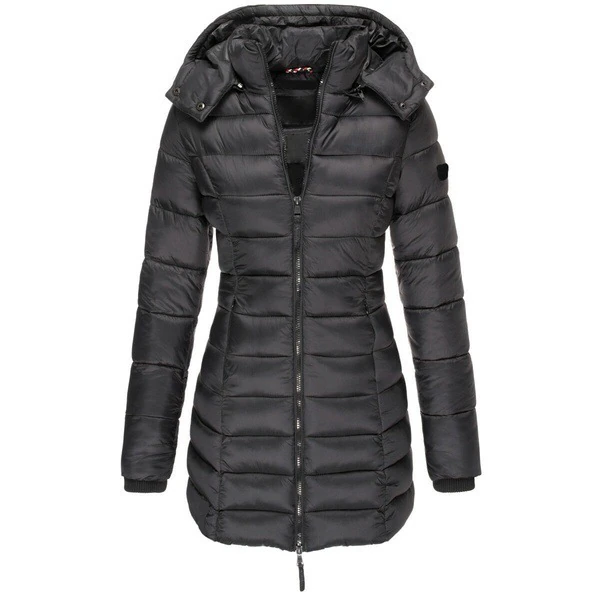 Lange Pufferjas - Capuchon - Zip-Up - Donzen Jas - Winterjassen en Jacks voor dames-Boetiek Moda