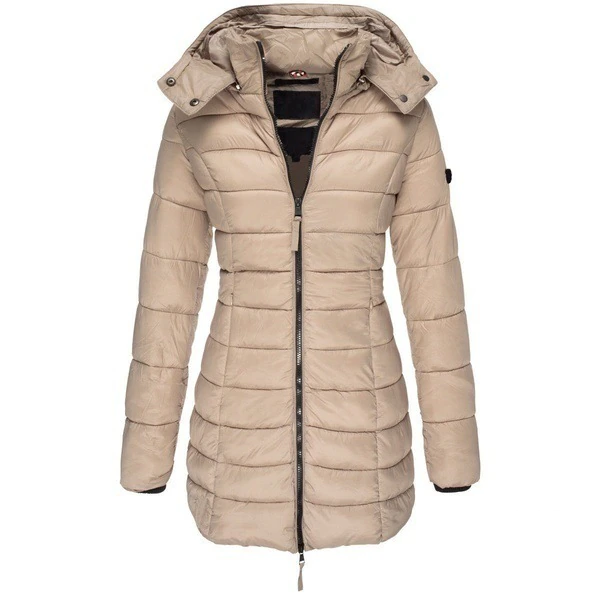 Lange Pufferjas - Capuchon - Zip-Up - Donzen Jas - Winterjassen en Jacks voor dames-Boetiek Moda