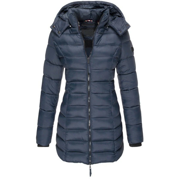 Lange Pufferjas - Capuchon - Zip-Up - Donzen Jas - Winterjassen en Jacks voor dames-Boetiek Moda