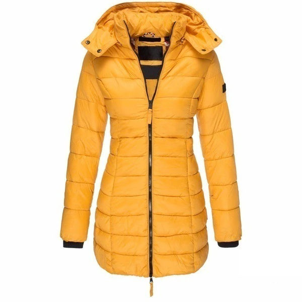 Lange Pufferjas - Capuchon - Zip-Up - Donzen Jas - Winterjassen en Jacks voor dames-Boetiek Moda