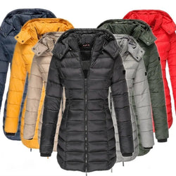 Lange Pufferjas - Capuchon - Zip-Up - Donzen Jas - Winterjassen en Jacks voor dames-Boetiek Moda