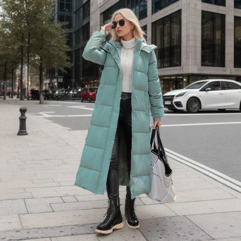 Lange Pufferjas - Warm - Met capuchon - Damesjas met voering - Lange winterjas voor dames-Boetiek Moda