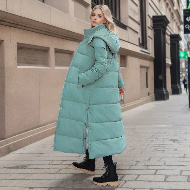 Lange Pufferjas - Warm - Met capuchon - Damesjas met voering - Lange winterjas voor dames-Boetiek Moda