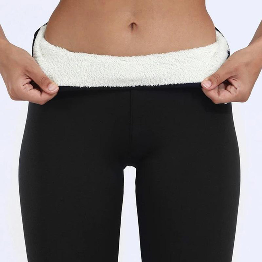 Legging met fleecevoering - Warme thermische winterlegging voor dames-Boetiek Moda