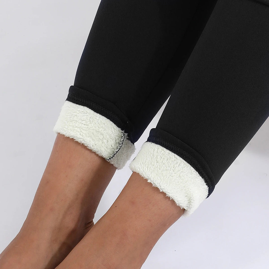 Legging met fleecevoering - Warme thermische winterlegging voor dames-Boetiek Moda