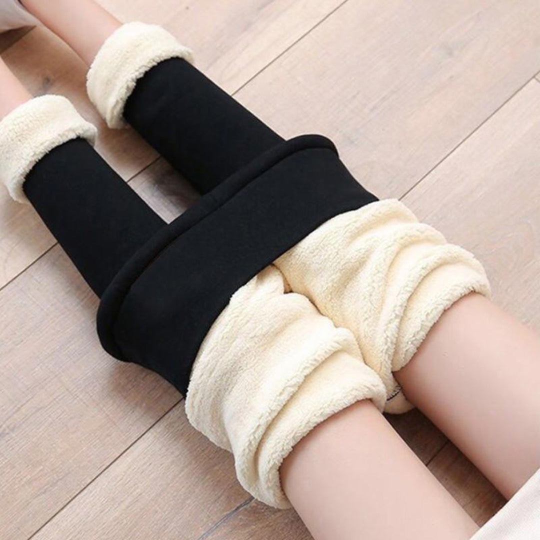 Legging met fleecevoering - Warme thermische winterlegging voor dames-Boetiek Moda