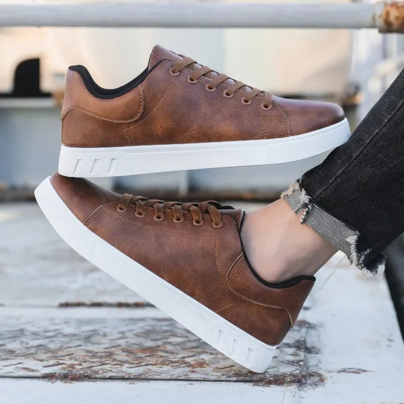 Leren Sneakers | Casual | Veterschoenen | Trendy Sneakers | Herensneakers-Boetiek Moda