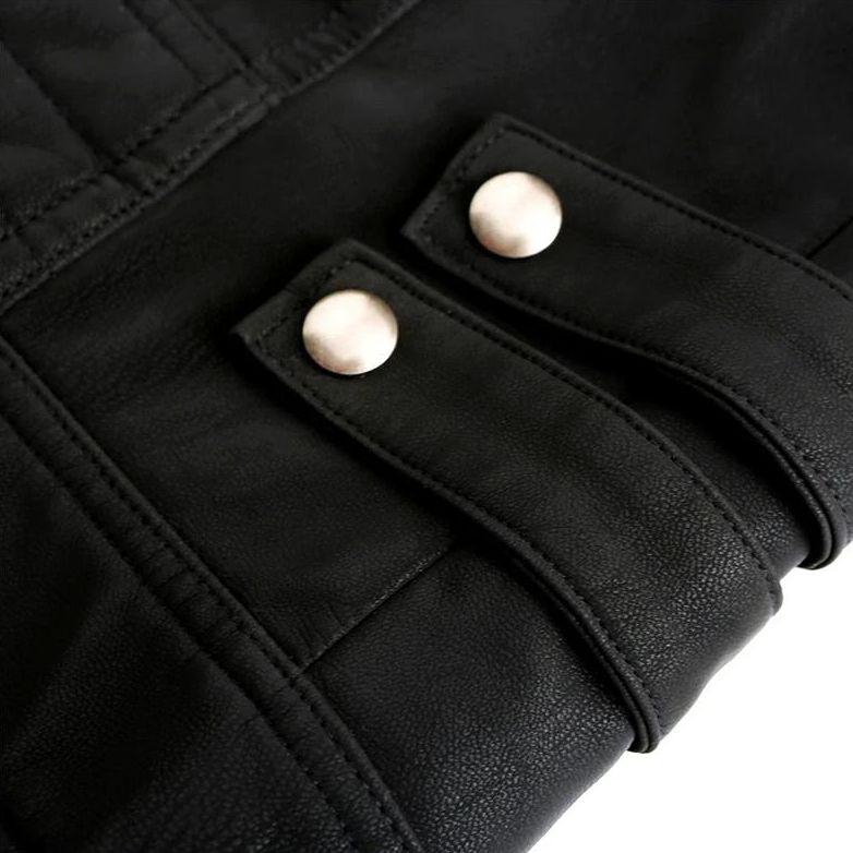 Leren jas | Zip-Up | Kunstleer | Bikerjas | Leren herenjas-Boetiek Moda