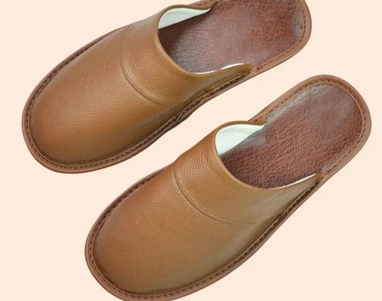 Leren pantoffels - Slip On - Ergonomisch - Winterpantoffels - Herenpantoffels-Boetiek Moda