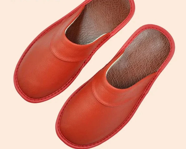 Leren pantoffels - Slip On - Ergonomisch - Winterpantoffels - Herenpantoffels-Boetiek Moda