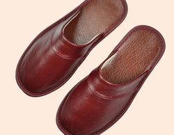 Leren pantoffels - Slip On - Ergonomisch - Winterpantoffels - Herenpantoffels-Boetiek Moda