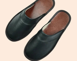 Leren pantoffels - Slip On - Ergonomisch - Winterpantoffels - Herenpantoffels-Boetiek Moda