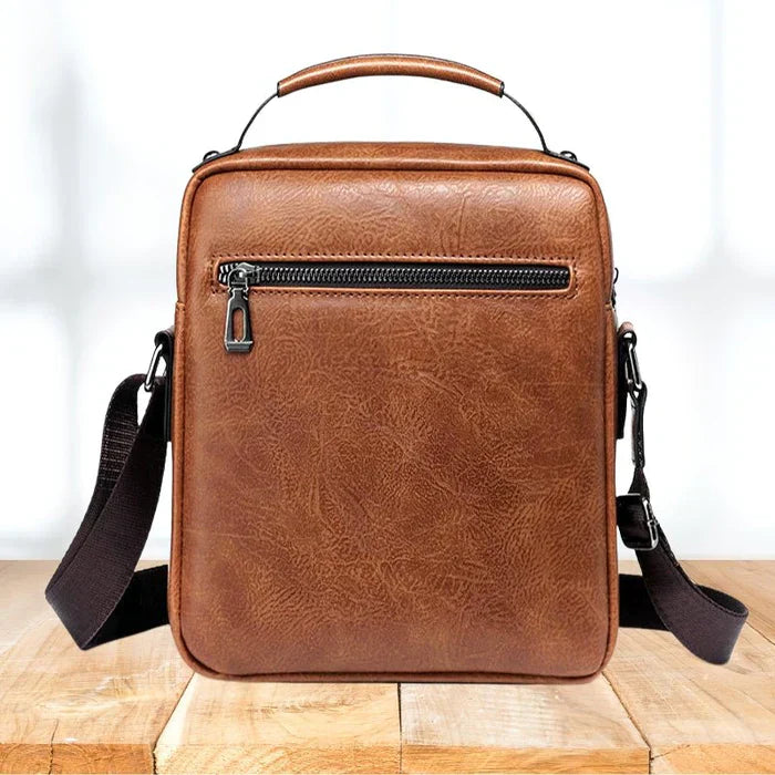 Leren tas - Groot - Zakken - Crossbody tas - Schoudertas-Boetiek Moda