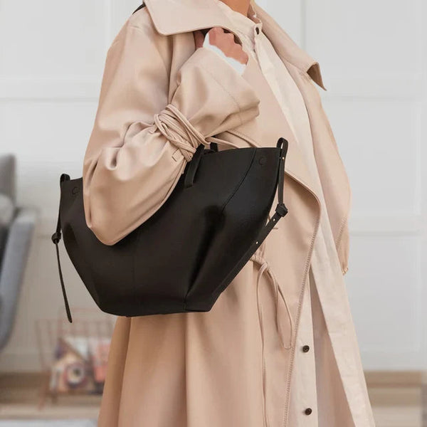 Leren tas | Vintage | Kunstleer | Schoudertas | Grote boodschappentas-Boetiek Moda