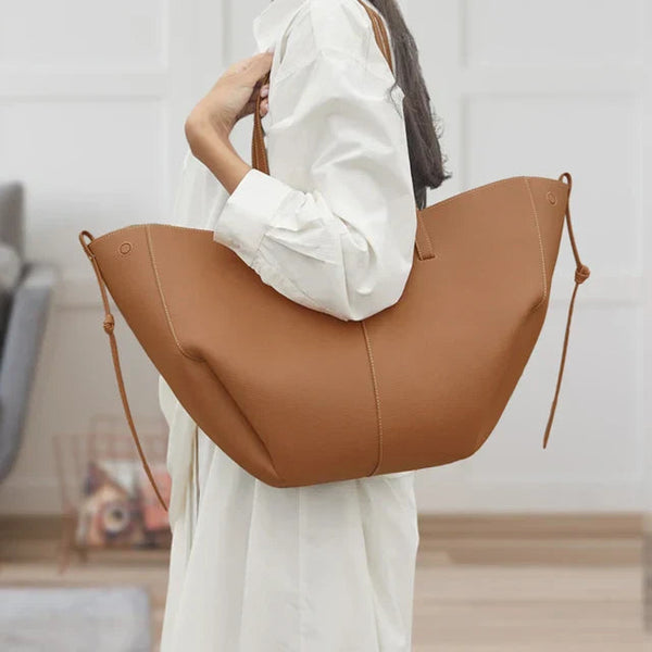 Leren tas | Vintage | Kunstleer | Schoudertas | Grote boodschappentas-Boetiek Moda