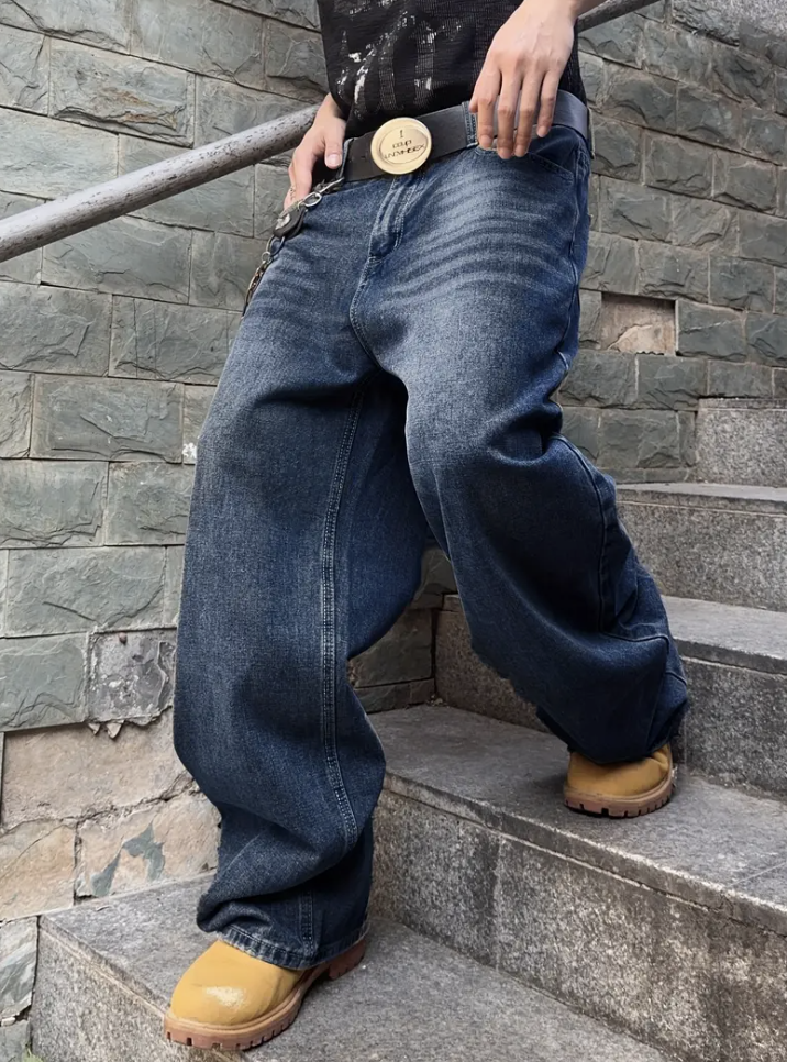 Losse Jeans | Gewassen | Hiphop | Baggy jeans | Herenjeans-Boetiek Moda
