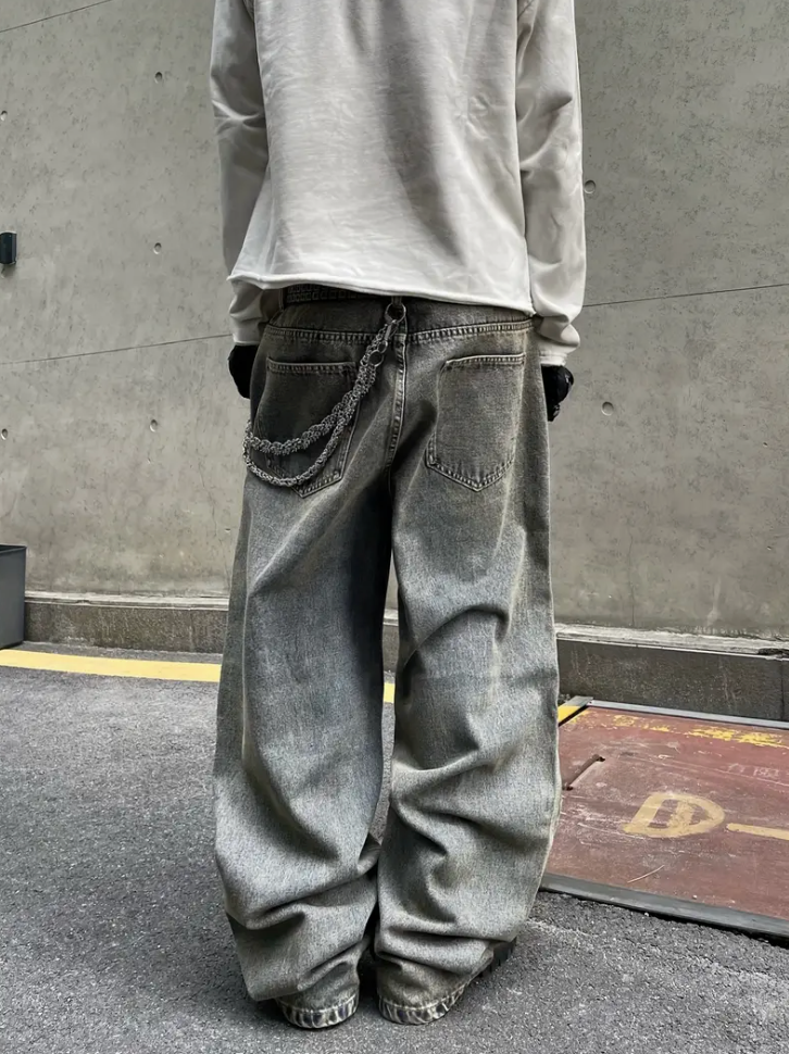 Losse Jeans | Gewassen | Hiphop | Baggy jeans | Herenjeans-Boetiek Moda